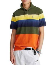 Polo Ralph Lauren Men's Classic Fit Striped Mesh Short Sleeve Polo Shirt S NWT