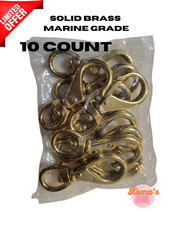 3 3/4" Brass wide open clasp/hook with 3/4 swivel eye. fast connect lead ropes.