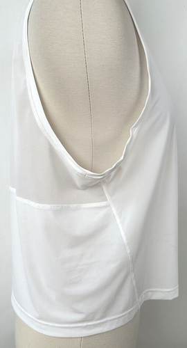 NWT Athleta Ultimate Muscle Tank XL X-LARGE White Relaxed Crop Top Quick Dry - Picture 11 of 12