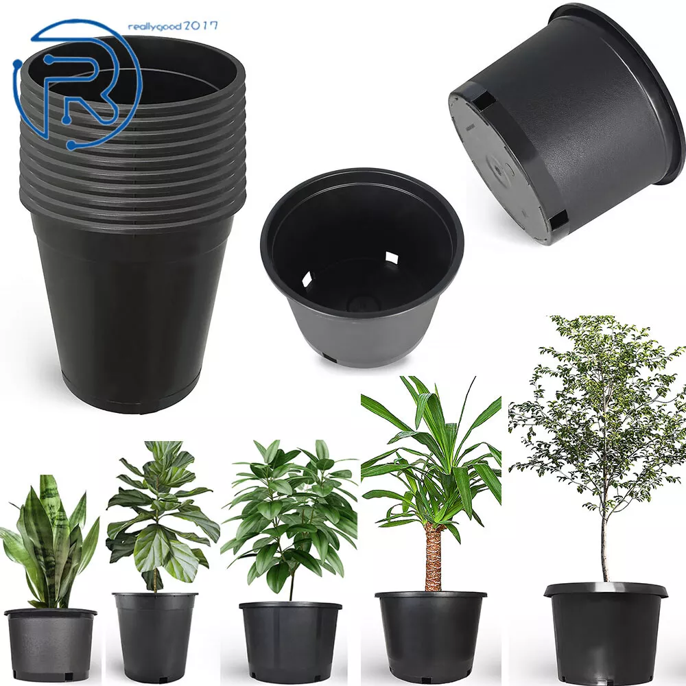 iPower 7 gal. Square Grow Bags Thick Fabric Planting Pots with Handles for Indoor and Outdoor Garden in Black (5-Pack)