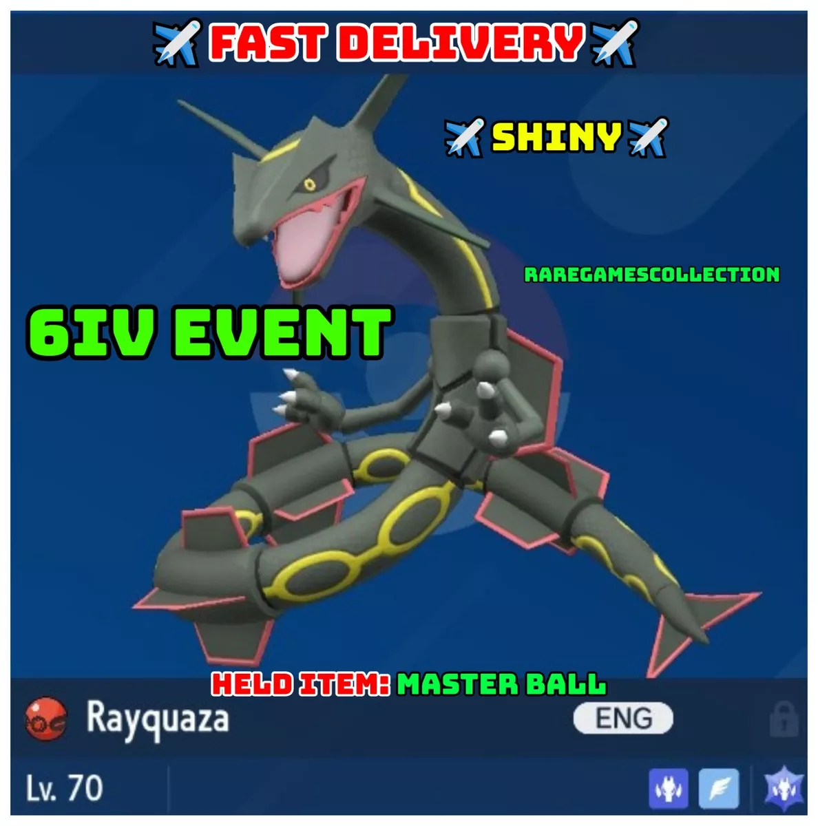 Rayquaza  Shiny pokemon, Pokemon rayquaza, Pokemon