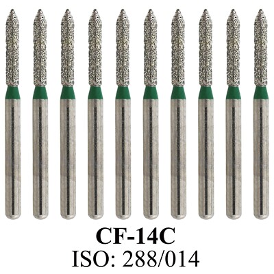 Dental Diamond Burs FG CF-14C Torpedo Tapered Coarse 878K-016 High Speed Bur