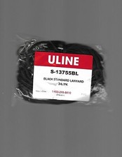 ULINE BLACK STANDARD LANYARD 24 PACK