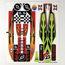 LEGO STICKER SHEET 8897 Jagged Jaws Reef World Racers Decals Stickers