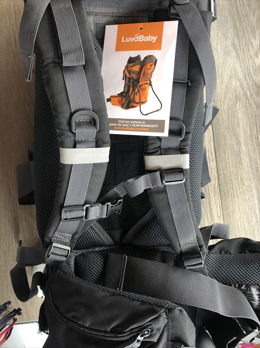 Luvdbaby Premium Baby Carrier Backpack for Hiking Black/Grey NWT