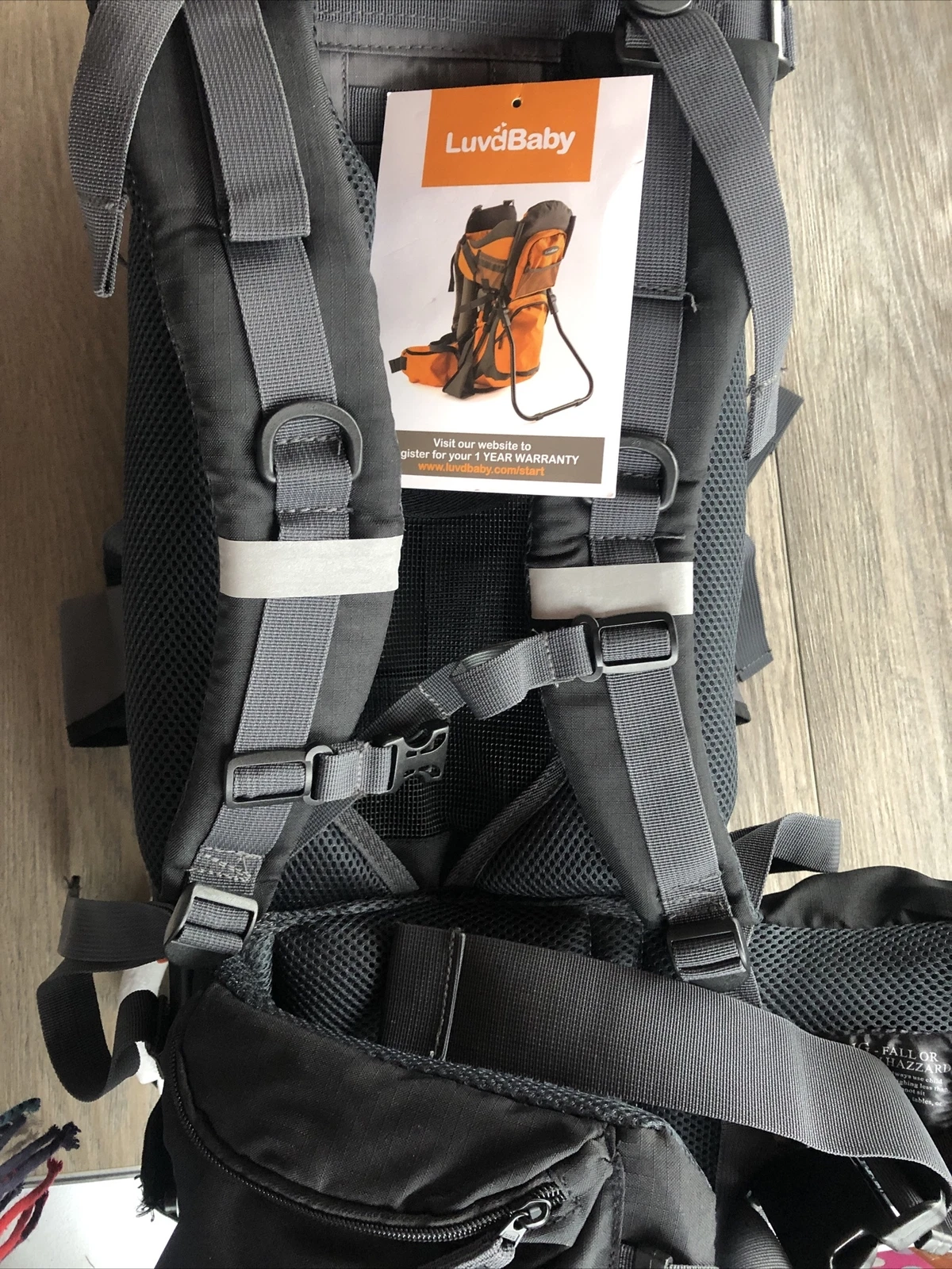 Luvdbaby Premium Baby Carrier Backpack for Hiking Black/Grey NWT/NO BOX