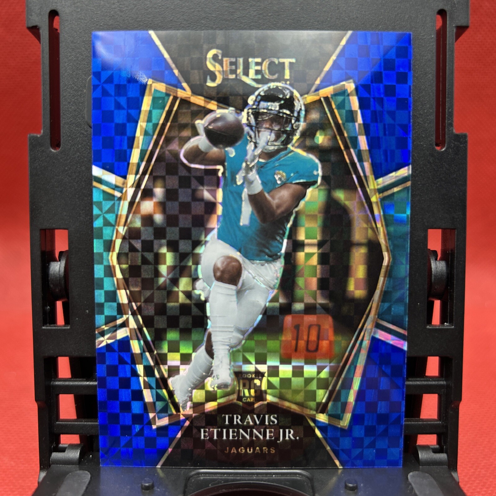 2021 Select Travis Etienne Jr. Premier Level Blue Prizm Rookie 136/149 Jaguars