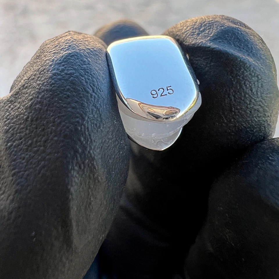 Real Solid 925 Sterling Silver White Enamel One Tooth Cap Top Single Slug Grillz - Image 3 of 4