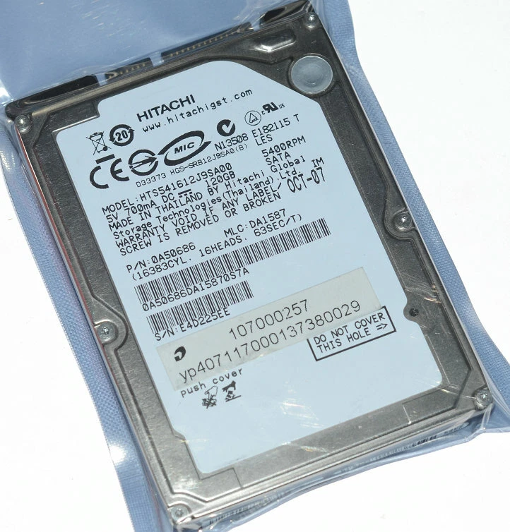 Hitachi 120GB HTS541612J9SA00 5400RPM SATA 2.5" Laptop HDD Hard Disk Drive - Image 3 of 4