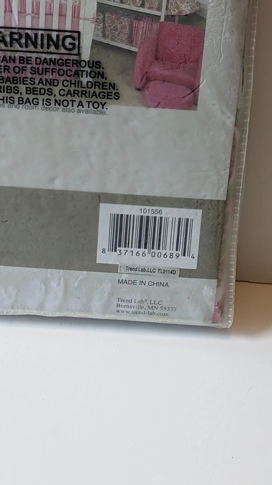 Paisley Park Window Valance Trend Lab 82" x 15" Pink Green Striped Nursery Room - Image 4 of 4