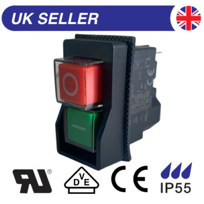 KEDU KJD17 230V-250V NVR Switch 4 Pin Start Stop On Off Switch for ...