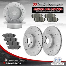 Front Rear Drilled Rotors + Brake Pads for Subaru XV Crosstrek Forester