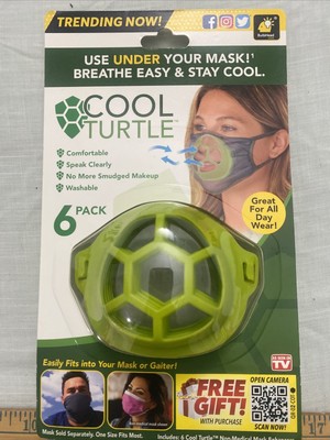 Cool Turtle Mask Enhancer Pack of 6 Bulbhead Breath Easier No Smudged Makeup D9