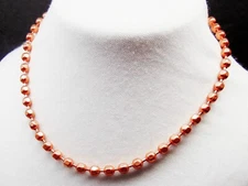 COPPER Ball Chain NECKLACES ~ Faceted 6.3mm bead ~ #13 size Various Lengths