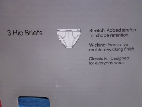 CALVIN KLEIN COTTON STRETCH MENS HIP BRIEFS, 3 PACK, NEW IN BOX, SIZE XXL, #76 - Picture 9 of 10