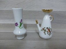 2 X Limoges Mini Vaso Set Cofanetto Porcellana France H7 cm