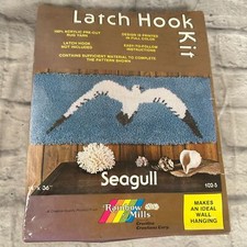 Rainbow Mills Latch Hook Kit Seagull 14x36 102-5 Factory Sealed No Tool DIY Art