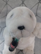 Coca Cola Brand Plush Collection White 8" Polar Bear coke bottle stuffed animial