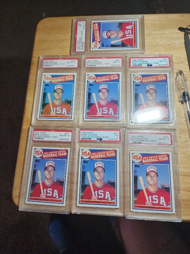 Lot Of 7 1985 Topps Mark McGwire USA Card 401 Rookies Psa 9 3 Psa 8 3 