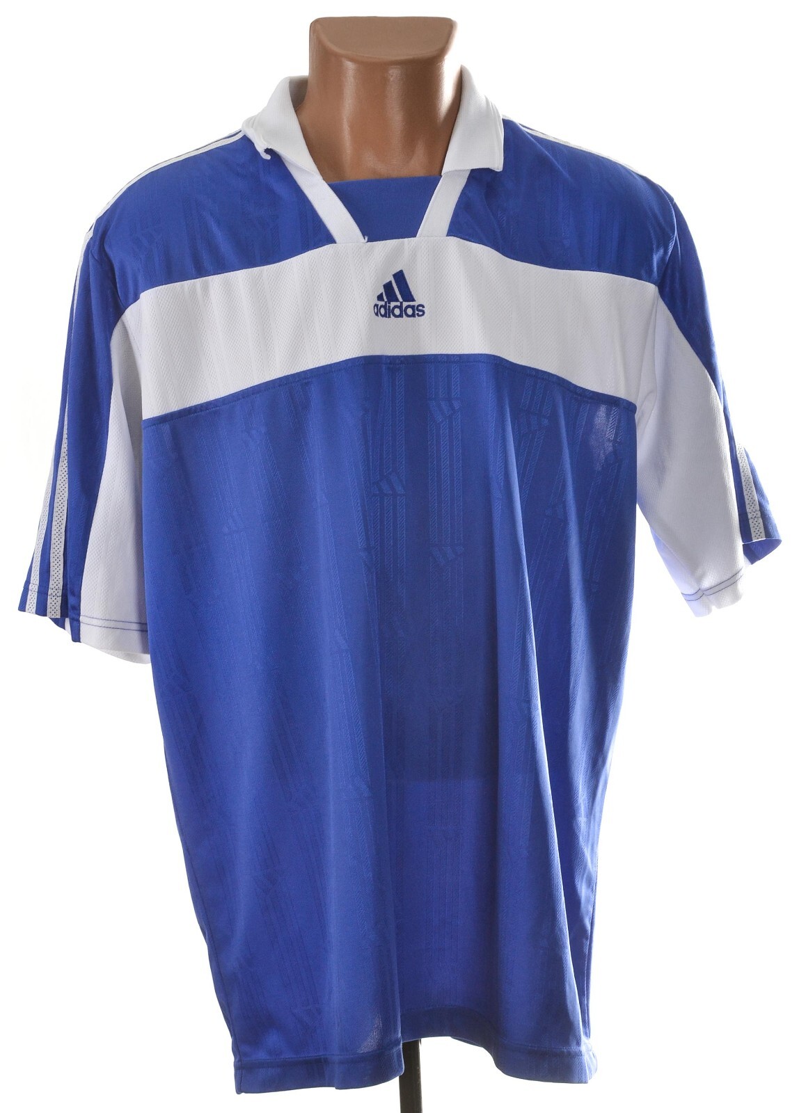 ADIDAS VINTAGE TEMPLATE 1998/1999 BLUE SHIRT JERSEY SIZE XXL ADULT