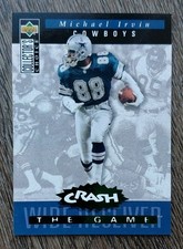 Michael Irvin, 1994 UD Collectors Choice NFL Crash The Game Insert Card, Cowboys