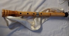 Sch&ouml;ne japanische Shakuhachi im Stoffbeutel