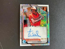 Thomas Sosa 2024 Bowman Chrome 1st Auto Autograph RC Orioles 206/299 F1
