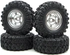 Rc 1.0 Beadlock Wheel Tires Set -2mm Offset Wheel Rims for 1/18 1/24 RC Crawl...