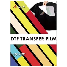 50 Sheets DTF Transfer Film 13x19 A3 Plus Double Sided Matte Inkjet Printer