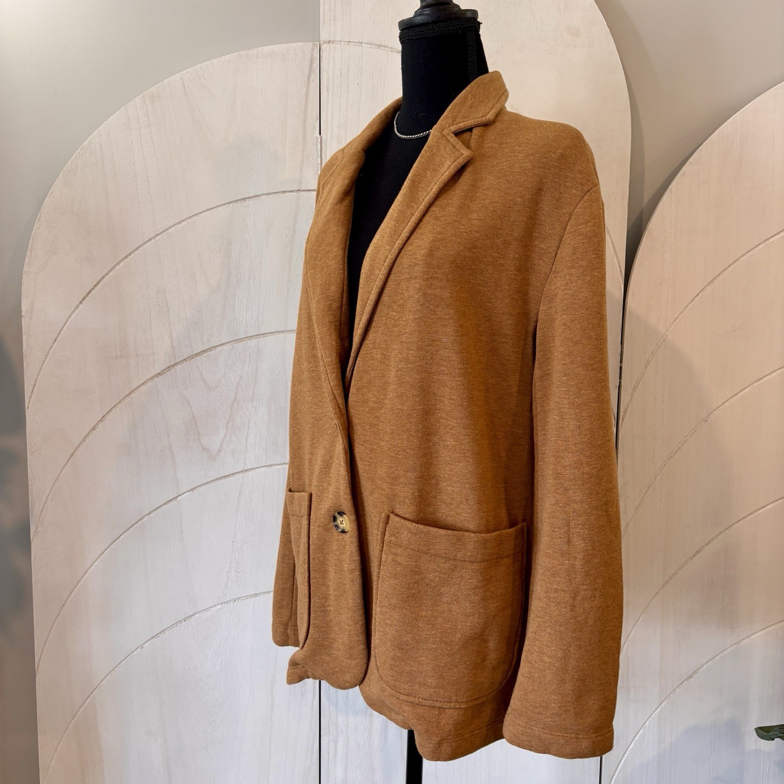 Universal Thread Heather Brown Knit Cardigan Butt… - image 5