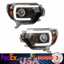 For 2012-2015 Toyota Tacoma Headlights Headlamps Led Drl Leftright Side Black For 2012-2015 Toyota Tacoma Headlights Headlamps Led Drl Leftright Side Black
