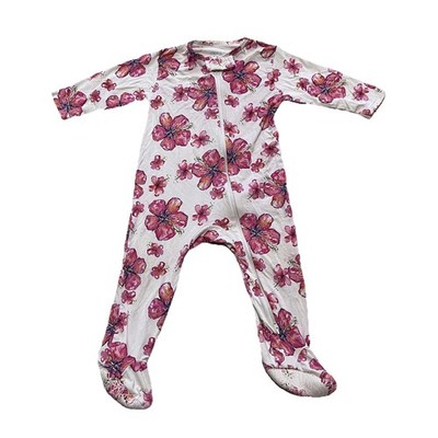 Coco Moon Hibiscus Kiss Baby Bamboo Overall 9-12 Months