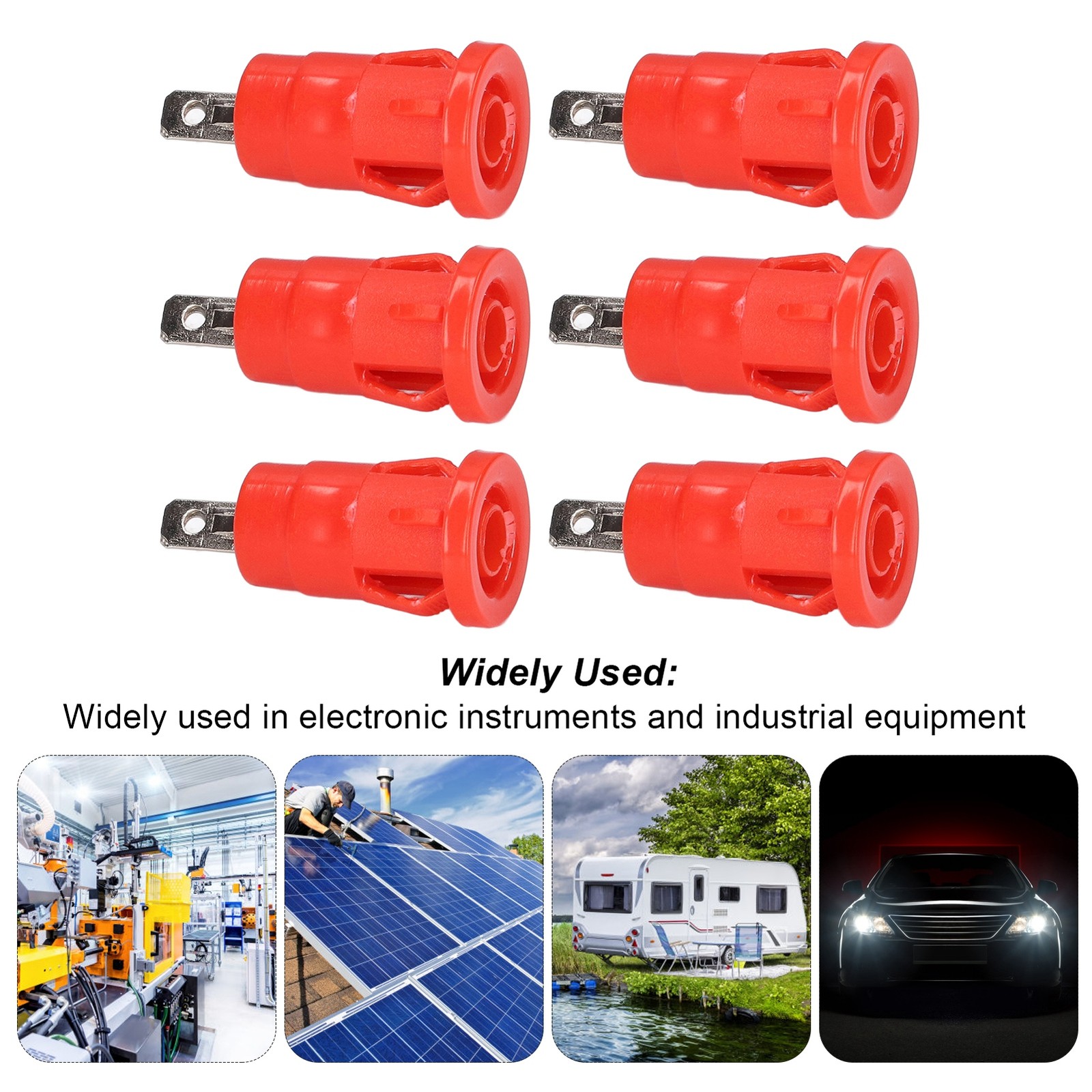100Pcs Banana Jack Socket Terminal Connector 4mm Safety Ring Terminal Nickel