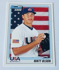 Matt Olson 2010 Bowman USA Baseball BDPP104 1st Rookie RC Athletics Braves
