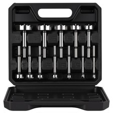 12Pcs Metric 10-50m HCS Forstner Drill Bits Set Round Shank Boring for Wood