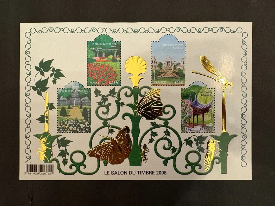 Bloc Feuillet timbres France 2008 YT BF120 Salon du timbre. Cote 90€ - Photo 1/1