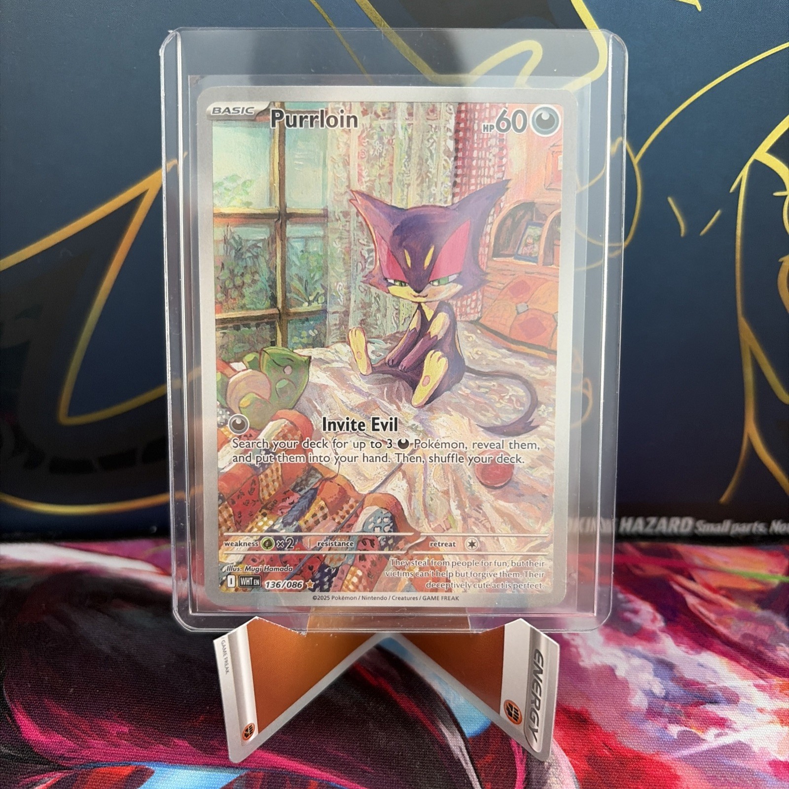 Purrloin 136/086 Sv: White Flare Holo - NM