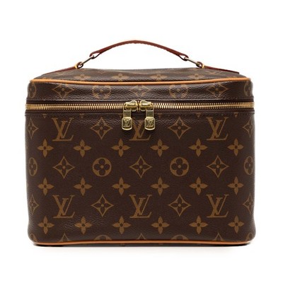 Louis Vuitton Monogram Nice BB Vanity Case Pre-Loved Bag Brown