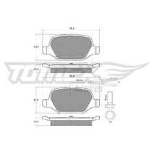 Satz Bremsbeläge Bremsklötze hinten für Abarth 500-595-695 | 24274139