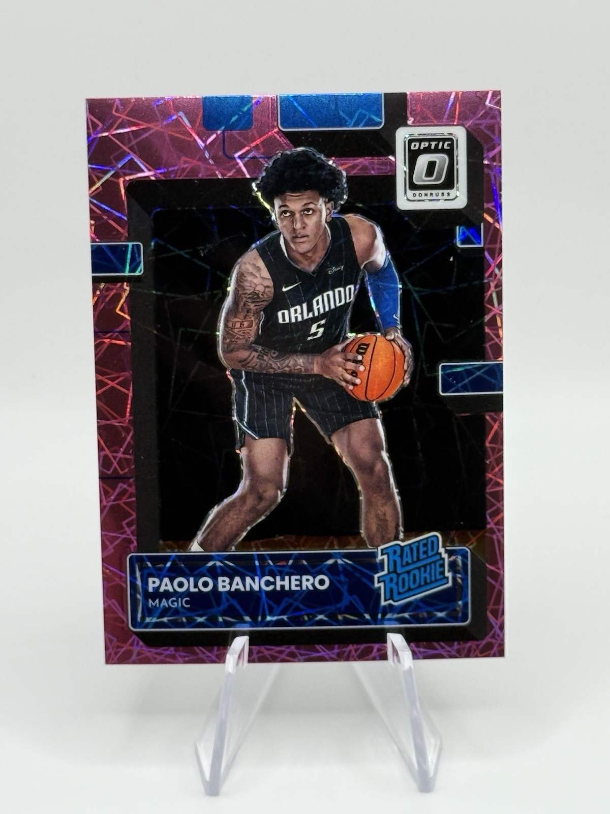 2022-23 Donruss Optic Paolo Banchero Rated Rookie Pink Velocity /79 RC #221