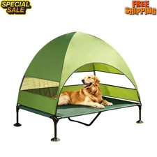 NEW XL Elevated Dog Bed with Canopy for Large Dogs Green