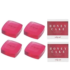 Shiseido Honey Cake Translucent Fragrance Soap 100g Rubby Red set of 6 Japan