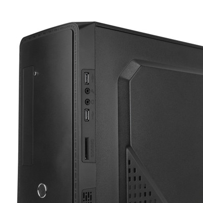 Chieftec UC-03B-OP Slim Tower ATX Gehäuse schwarz | mit SD-Kartenleser & USB 3.2