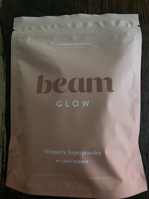 Beam Glow by Jenn Todryk Women Hormonal Balance Drink Mix 15 Pk Strawberry Kiwi