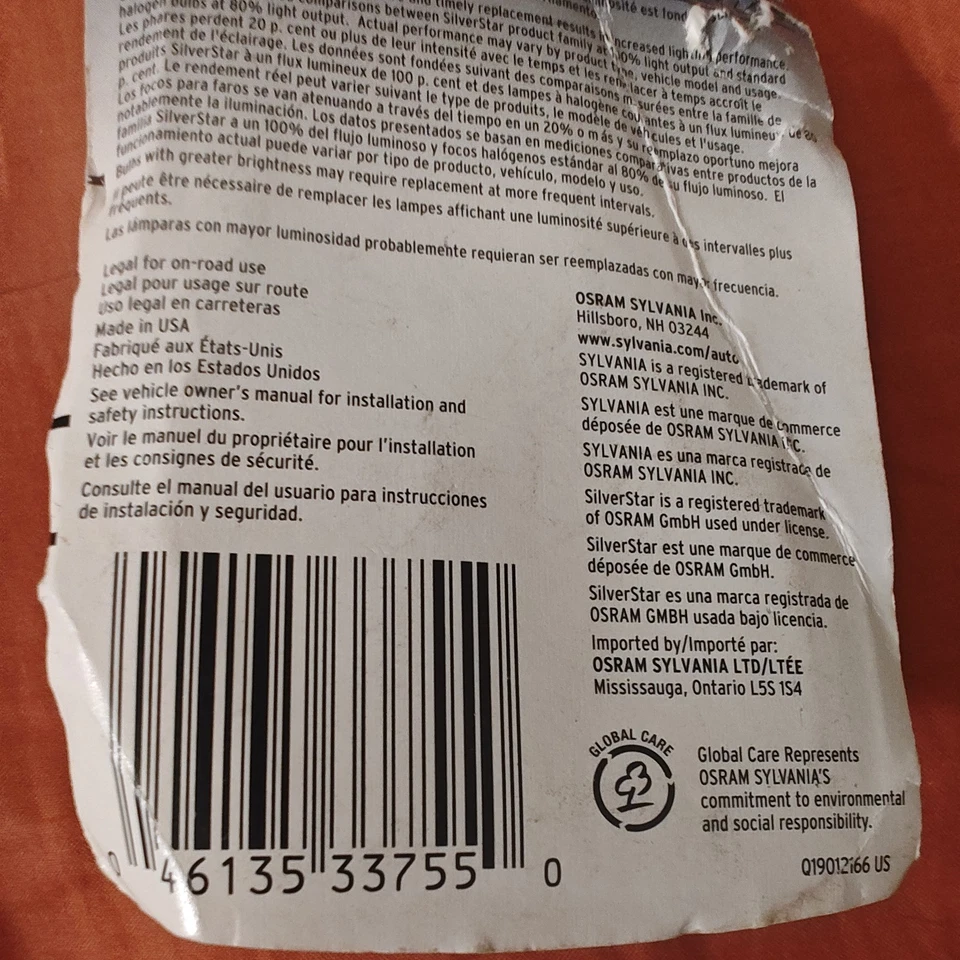 SYLVANIA - 9145 SilverStar Bombilla antiniebla - Halógena de alto rendimiento (1 bombilla) Foto 4 de 4