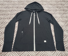 Vuori Halo Performance 2.0 Womens XS Lightweight Hoodie Black Heather VW201 Zip