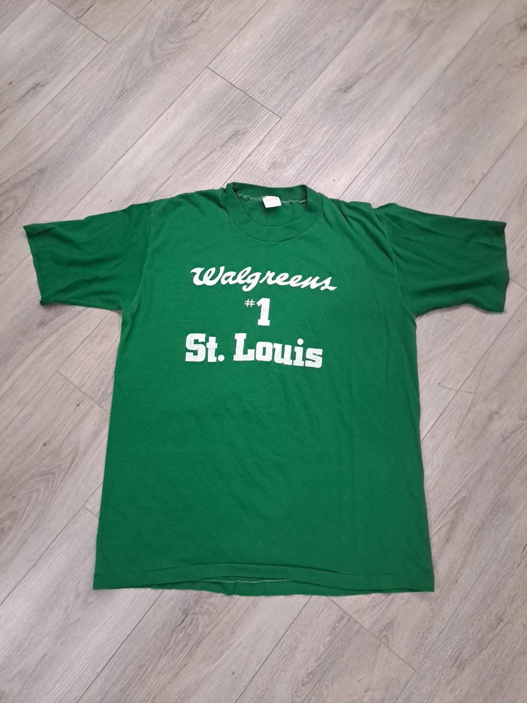 Rare Vintage 80s Walgreens Shirt #1 St Louis Store Script Sportswear