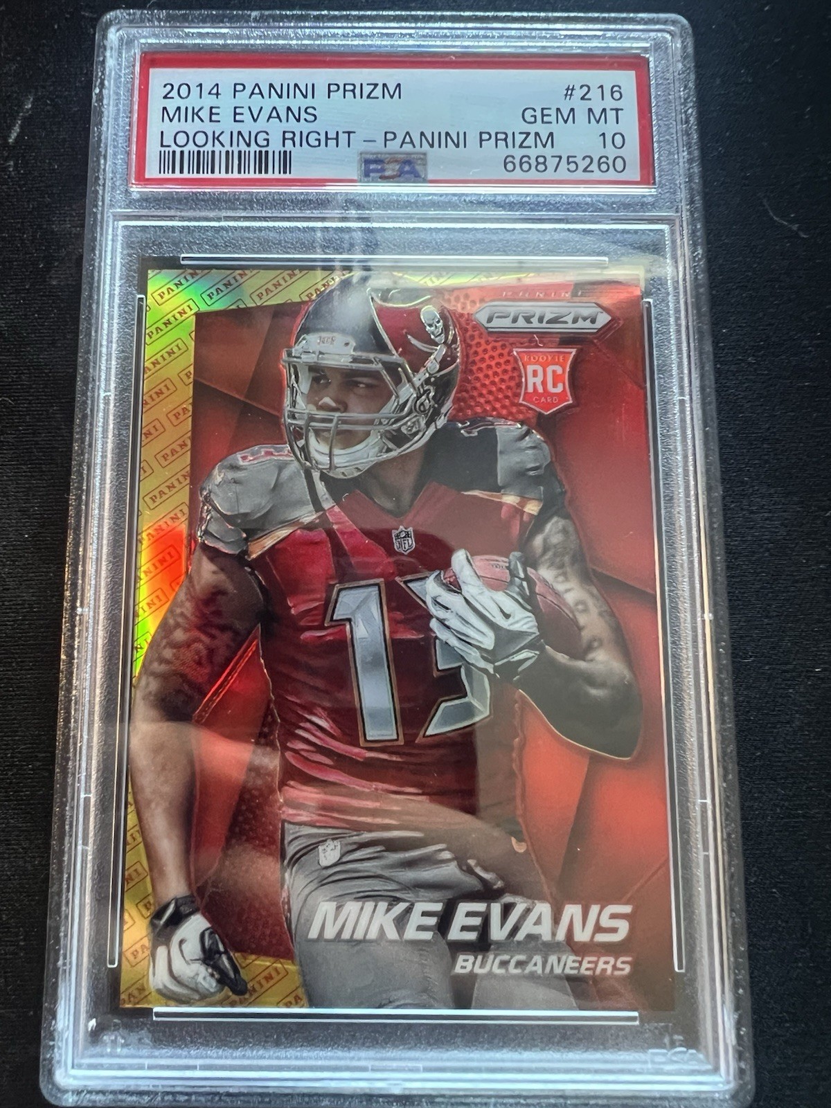 Mike Evans Panini Prizm #216 Looking Right-Team Logo Prizm