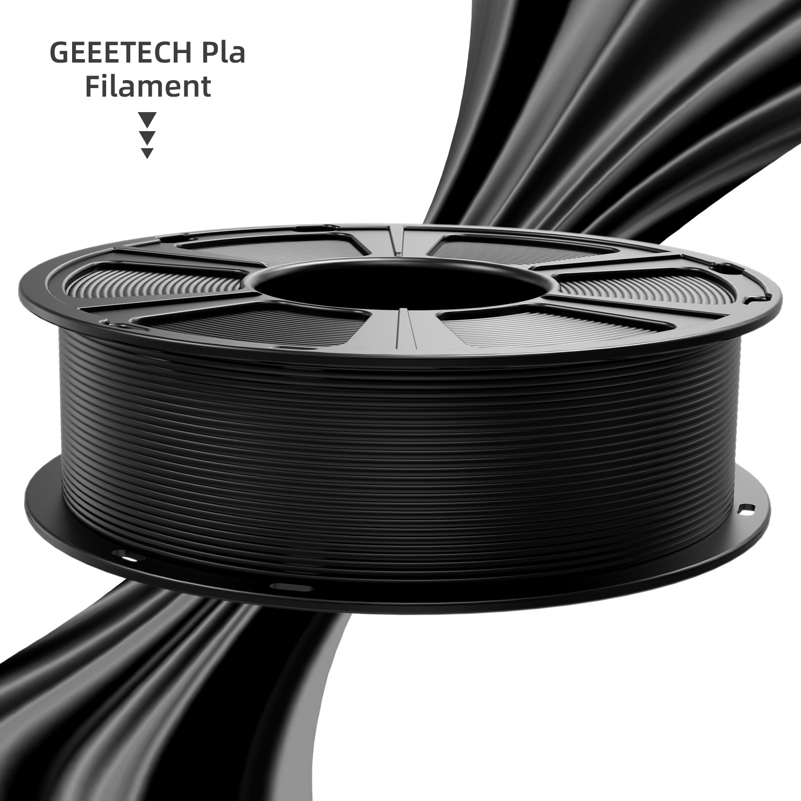 Geeetech Filament PLA Schwarz 1,75mm 1KG Per Roll For FDM 3D Drucker Neu DE - Bild 4
