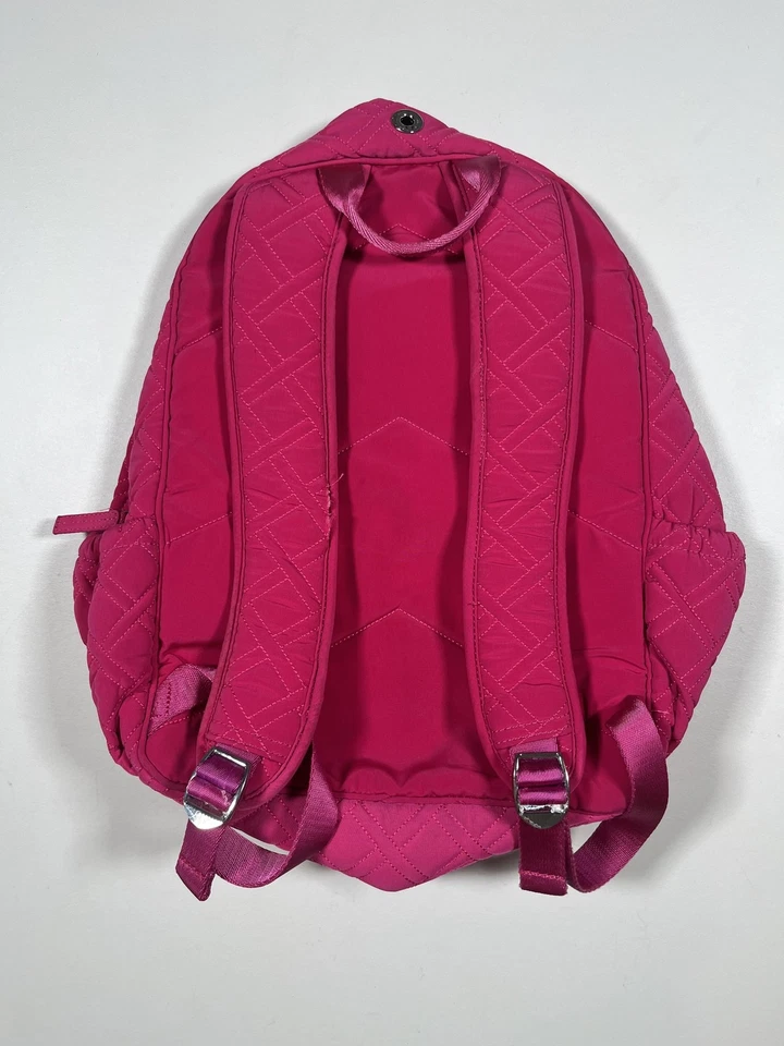 Mochila Vera Bradley Mujer Rosa Acolchada Microfibra Bolsillos con Cremallera Mochila Escolar Foto 2 de 4